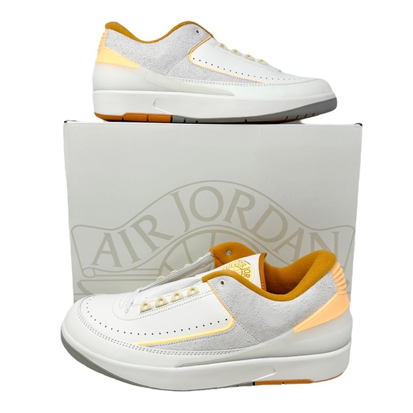 Air Jordan 2 Retro Low DV9956118 Sail/Light Curry/Cobblestone/Melon Tint Size 14 - Picture 7 of 9